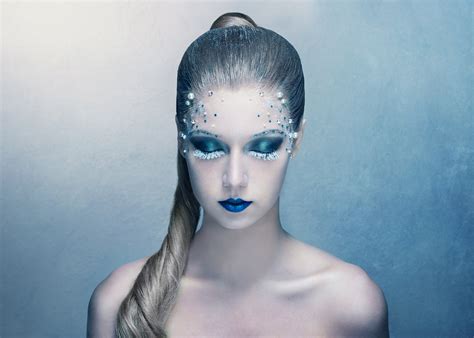 wallpaper blue background makeup portrait flor jacobs fantasy girl women model 500px