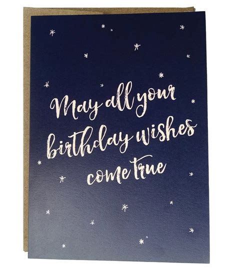 May All Your Birthday Wishes Come True Birthday Card Etsy