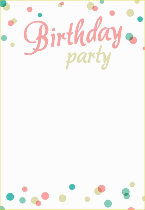 Free Childrens Party Invites Templates Of Birthday Party Invitation