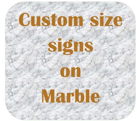 Custom Size Marble Signpersonalized Engraved Marble Etsy