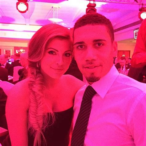 Image Man Uniteds Chris Smalling And Hot Wag Sam Cooke Look Pretty In Pink Caughtoffside