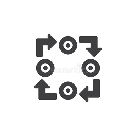 Workflow Or Process Icon Vector Stock Vector Illustration Of Vector