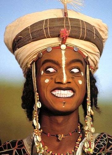 Africa Portrait Of A Wodaabe Man Participating In The Yaake Dance