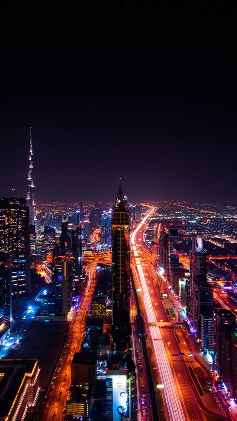 1080x1920 Dubai Cityscape Buildings Lights 8k Iphone 76s