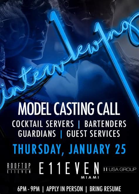 Open Casting Call Tickets At E11even Miami In Miami By 11 Miami Tixr