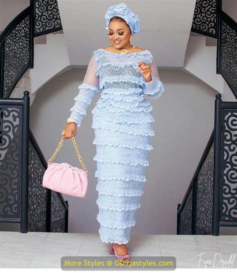 20 Pictures White Lace Aso Ebi Styles Nigerian Prints Designs You