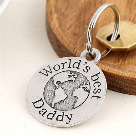 Worlds Best Dad Or Daddy T Pewter Keyring By Multiply Design