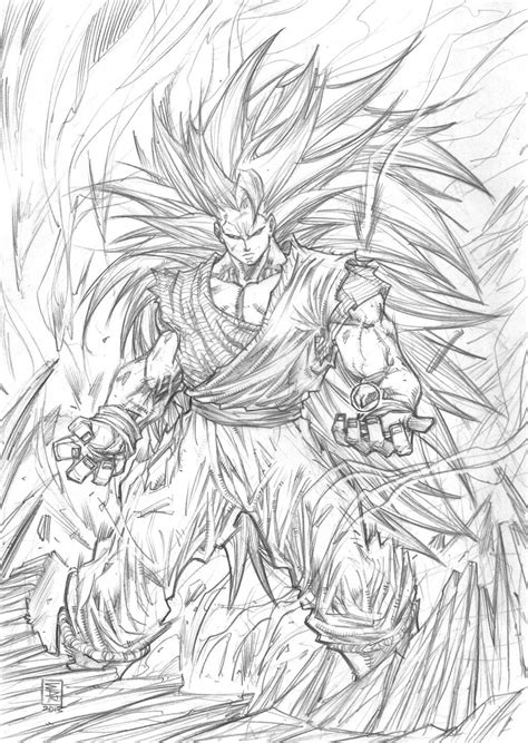 Goku Super Saiyan 3 By Warpath28 On Deviantart Dbz Drawings Dragon