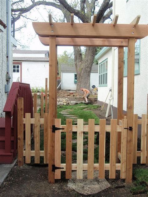 Picket Fence And Arbor Garden Archway Garden Gates And Fencing