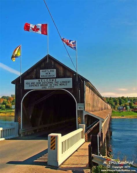 Worlds Longest Covered Bridge Hartland New Brunswick Canada