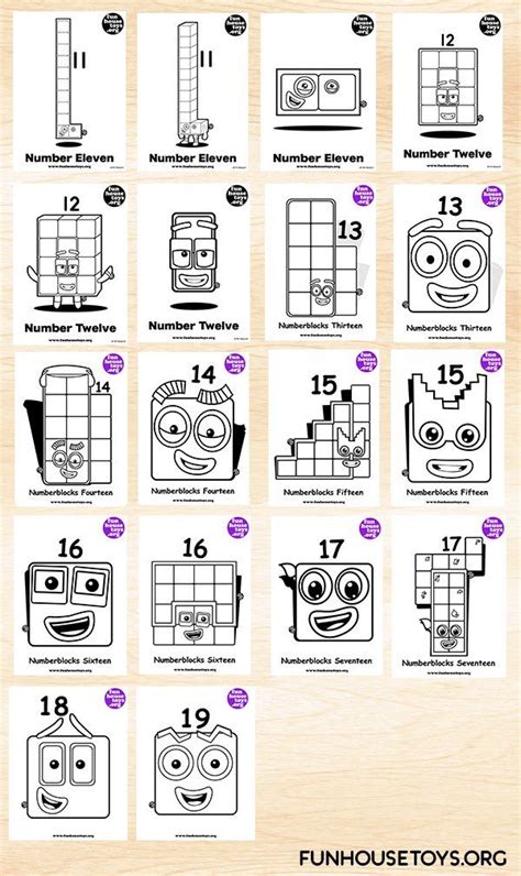 These colouring pages are great fun and help teach the kids all about looking babies (there are eight in this pack)! FUN HOUSE TOYS | Numberblocks | Cool coloring pages ...