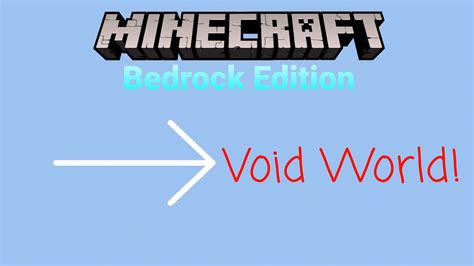 How To Make An Infinite Void World Minecraft Bedorck Youtube