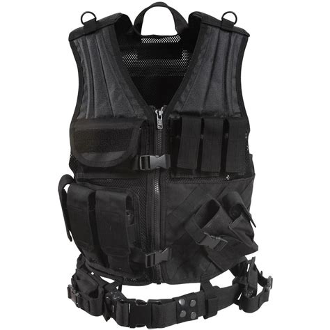 Rothco Cross Draw Molle System Tactical Military Vest Black The Home