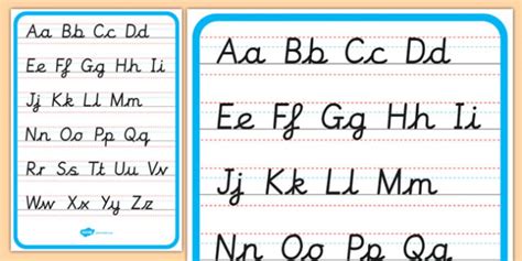 Cursive Alphabet Letter Formation Poster Upper And Lower Case