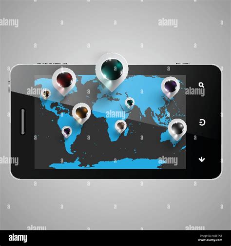 Map Pins And Object Stock Vector Images Alamy