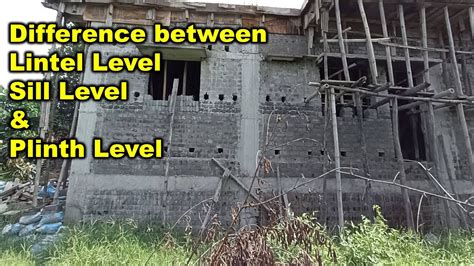 Difference Between Plinth Level Sill Level And Lintel Level Youtube