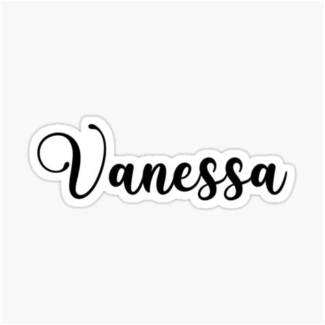 Vanessa Name Handwritten Calligraphy Sticker For Sale By