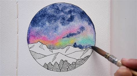 Painting The Night Sky In Watercolor Milkyway And Stars