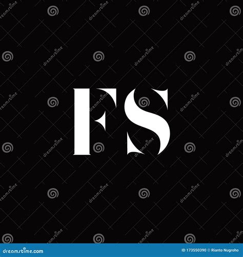 Fs Logo Letter Initial Logo Designs Template Stock Vector