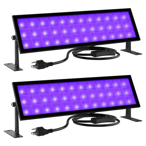 Onforu 2 Pack 72w Black Light Bar Led Blacklight With Plug And Switch