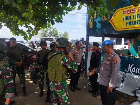 Sinergitas TNI Polri Amanankan Perayaan Lebaran Ketupat Info Aktual News