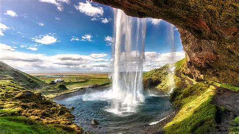 Hd Wallpaper Seljalandsfoss Waterfall Is Located In The Southern