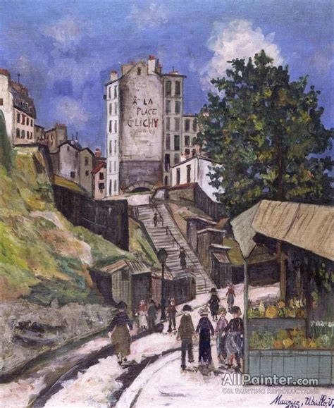 Maurice Utrillo Rue Ronsard Montmartre Oil Painting Reproductions For