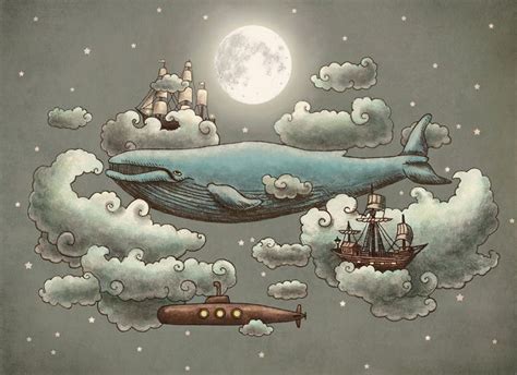 Whale In The Sky Sky Art Terry Fan Illustration Art