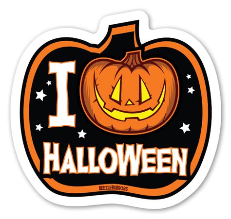 Buy I Love Halloween Pumpkin Die Cut Stickers Stickerapp