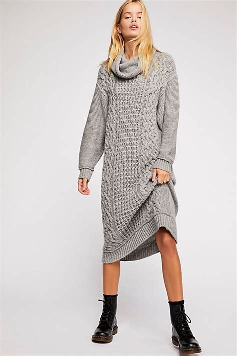 Perfect Cable Cowl Neck Dress Sweater Dress Cowl Neck Dress Cable Knit Sweater Dress
