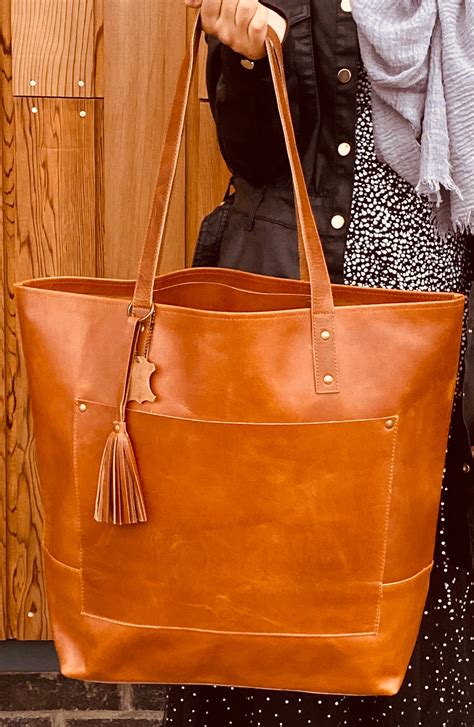 Leather Tote Bag Leather Tote Bags Women Large Leather Bag Etsy