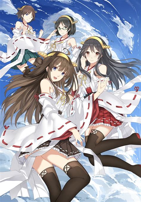 Anime Chicas Anime Colección Kantai Kongou Kancolle Hiei Kancolle Fondo De Pantalla Hd