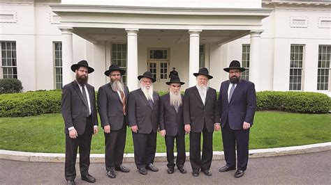 A Delegation Of Representatives From Chabad Lubavitch In Front Of The
