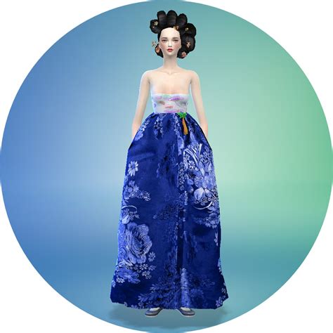 Korean Traditional Costumeshan Bok Set한복 세트여성 의류 Sims4 Marigold