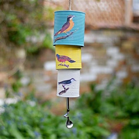 How To Make A Decoupage Tin Can Wind Chime In 2020 Wind Chimes Diy
