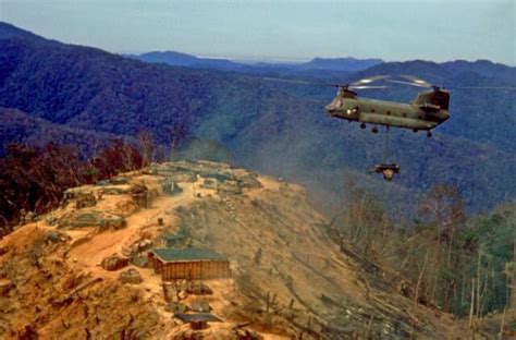 Vietnam War Us Army Ch 47 101st Fire Base 68 Grainey Glossy 8x10
