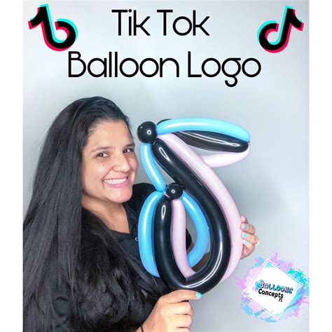 Tik Tok Balloon Tutorial Balloon Logo Balloons Balloon Pump