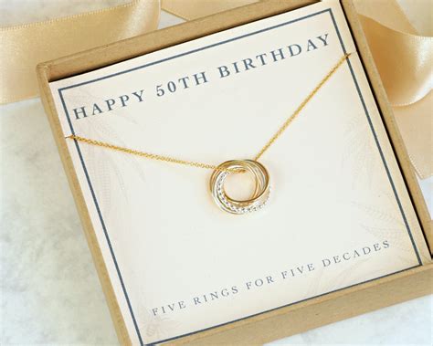 A sister deserves a unique gift, whatever the occasion. 50th Birthday Gift, 50th Birthday Jewelry, 50th Gift for ...