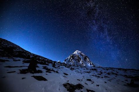 Night Sky In Mountains Containing Night Milky Way And Himalayas