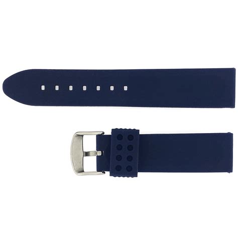 Navy Blue Silicone Watch Band Rubber Watch Strap Techswiss