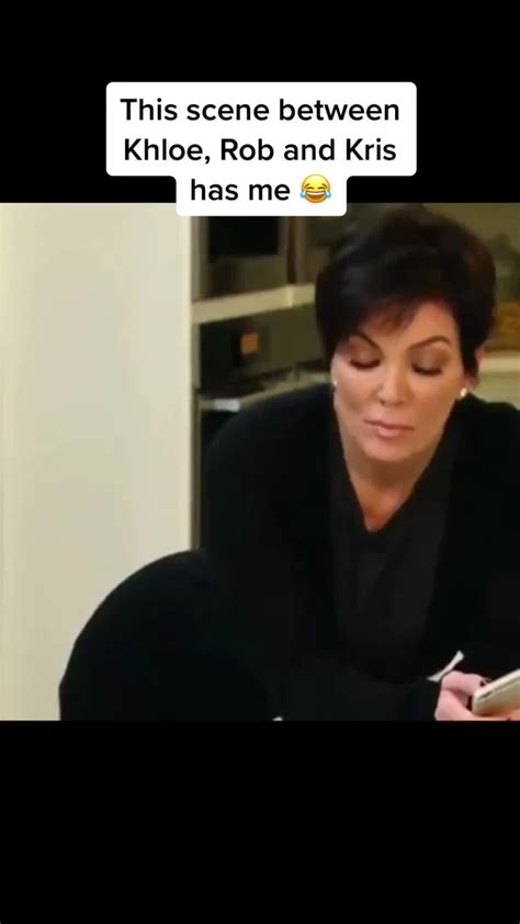 just saw this tik tok of khloe on the phone with rob before fighting with kris r kuwtk