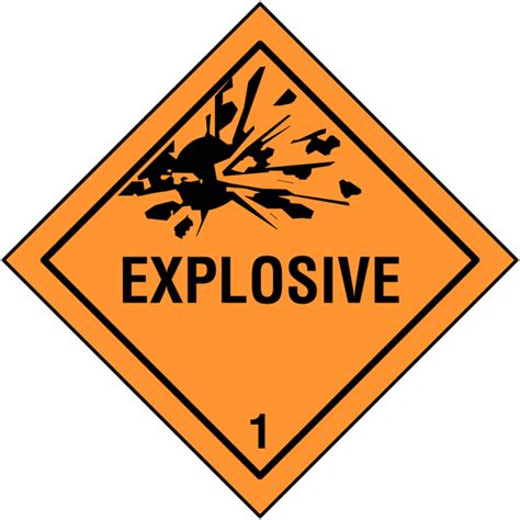 Explosive Hazard Warning Diamonds Safetyshop