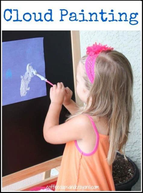 Good Crafts for 4 Year Olds | Cloud painting, Craft activities for kids
