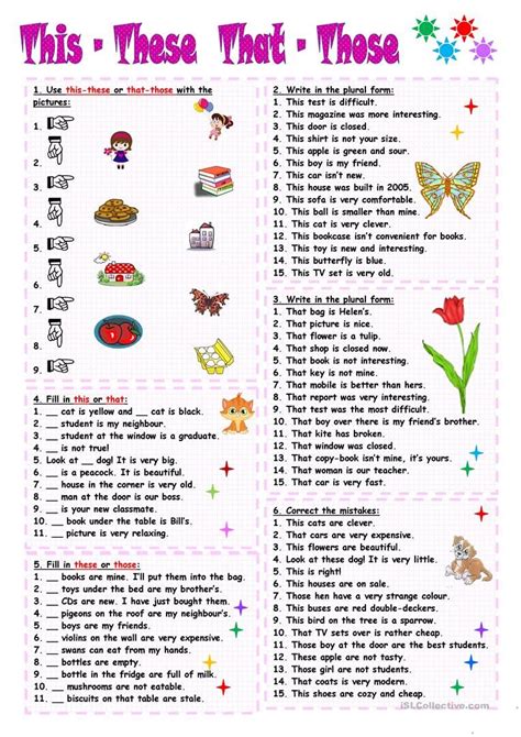 This These That Those Worksheet Free Esl Printable Worksheets Made By
