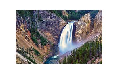 Yellowstone Park National Wyoming Usa Waterfall Wallpapers