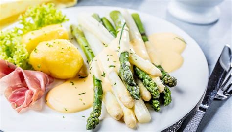 Grüner Spargel Weißer Spargel