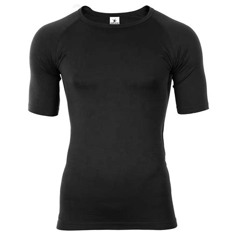 Unisex Dry Fit Sports Fitness Plain Blank Black Men Women Compression