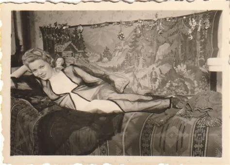 Vintage Foto Bildh Bsche Blonde Junge Frau Nackt Nude Momentaufnahme