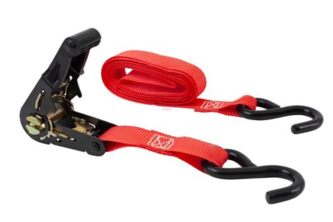 1 X 10 Ratchet Strap With S Hook Red