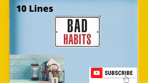 Bad Habits 10 Lines Essay In English Writing Ll Bad Habits Ll Short